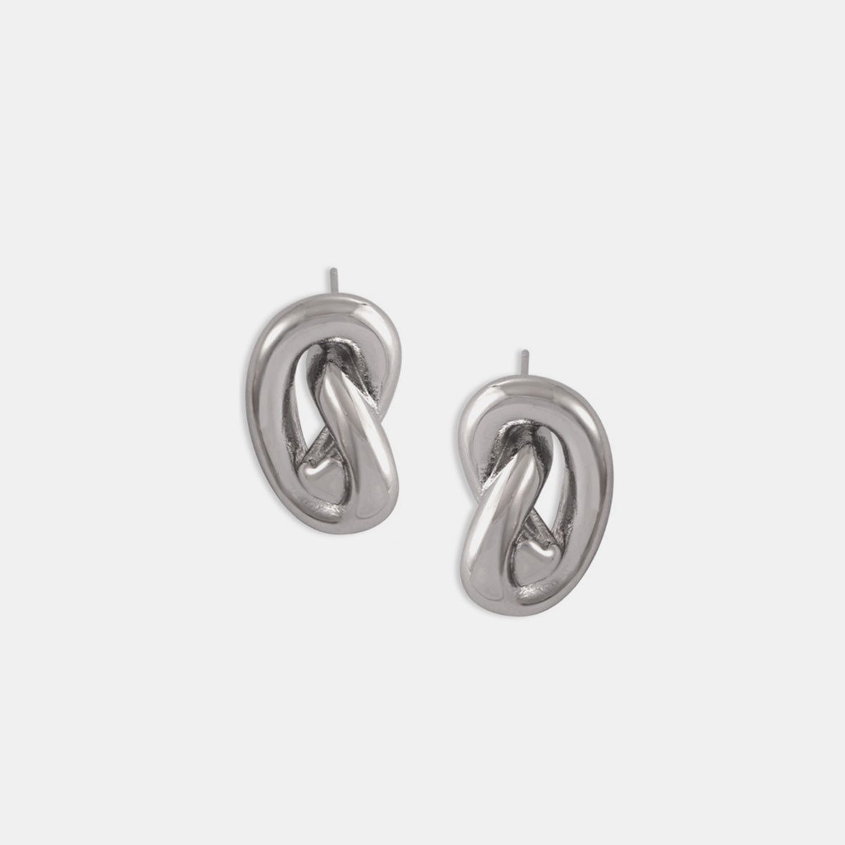 Titanium Steel Knot Stud Earrings
