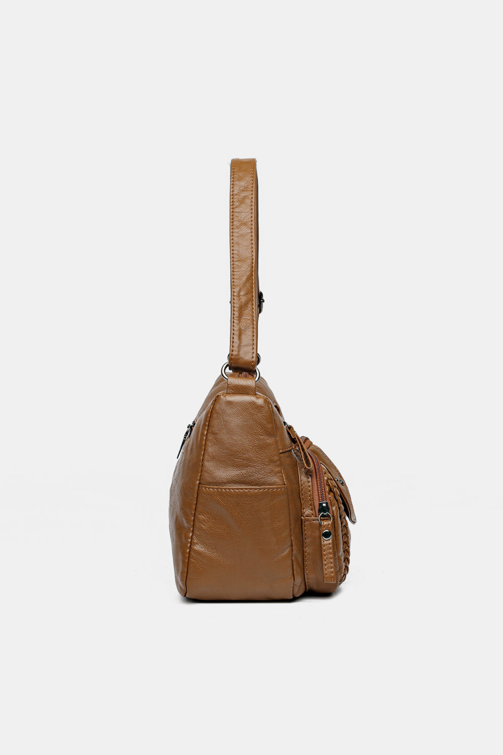 PU Leather Stud Detail Shoulder Bag